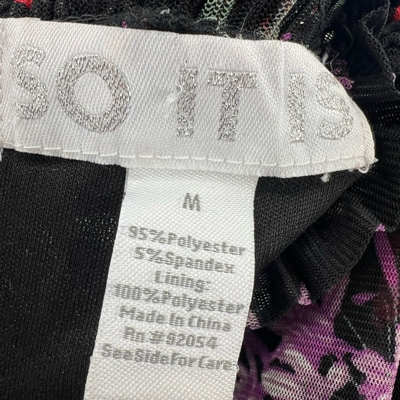 Mock neck layered floral sheer flutter sleeve top office going out lightweight - Picture 6 of 8